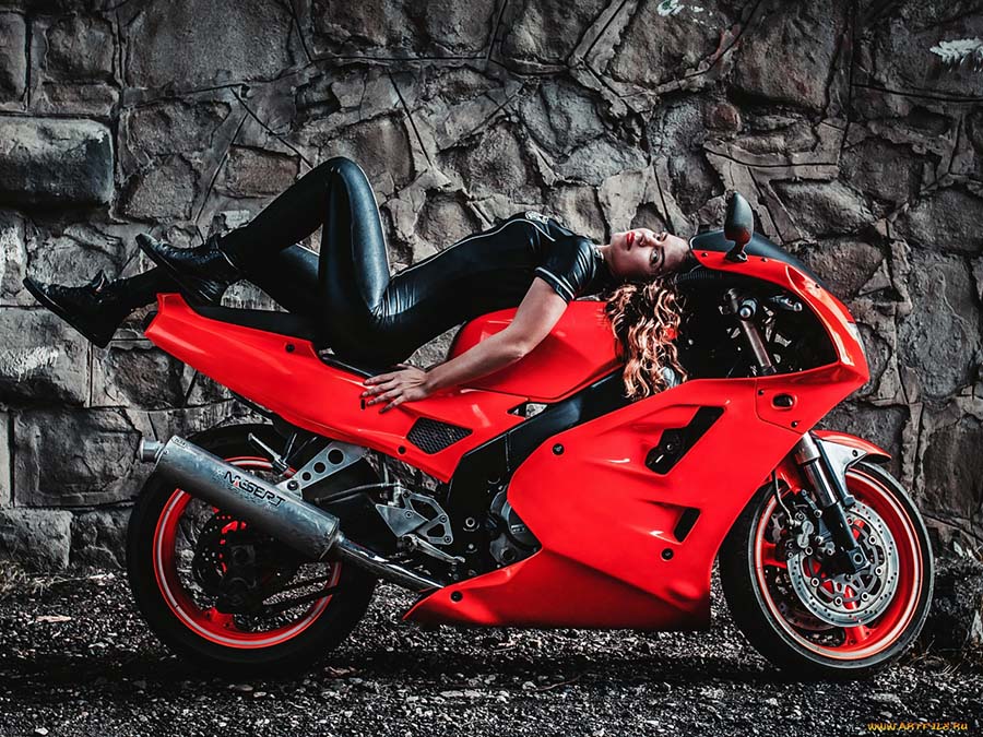 Beautiful girl Beautiful girls and motorcycles in Athens